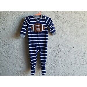 Carter's football pajamas little boy Size 12M